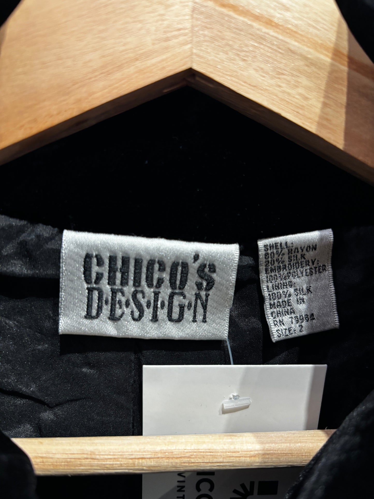 Chicos Embroidered Silk Jacket