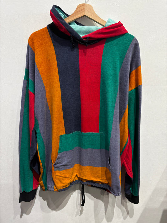 Striped Hooded Sweatshirt