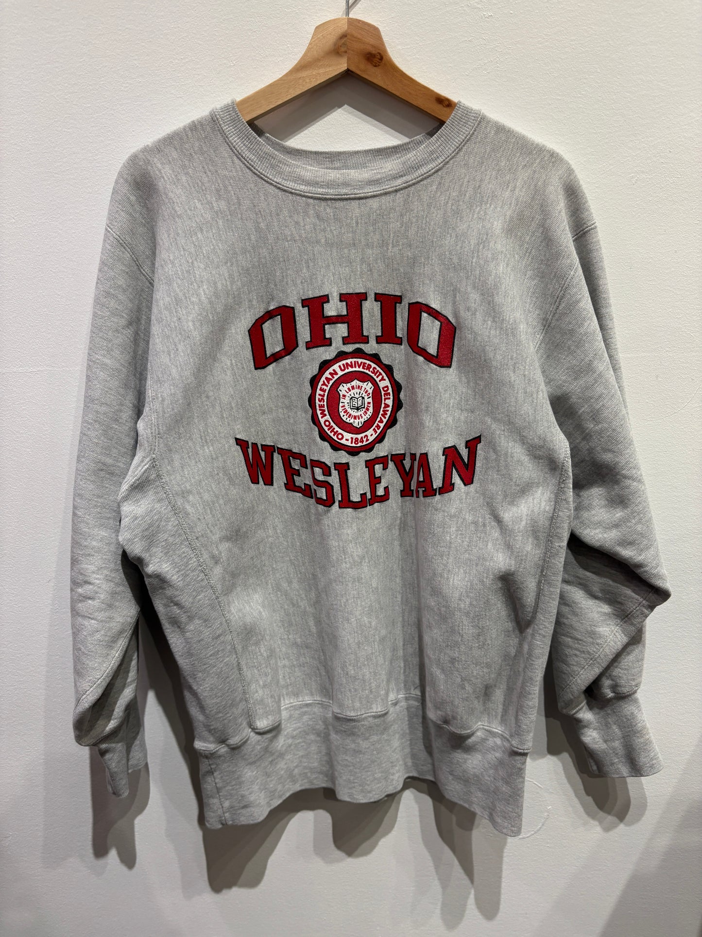 Ohio Wesleyan Reverse Weave Crewneck Sweatshirt